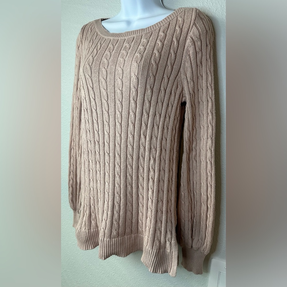 Lauren Ralph Lauren Women’s Blush Cable Knit Sweater Size Small